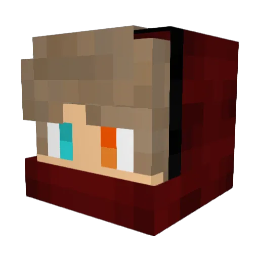 elisseos Minecraft avatar head, 3D render