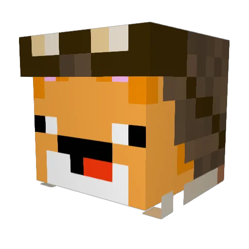 eliteboi Minecraft avatar head, 3D render