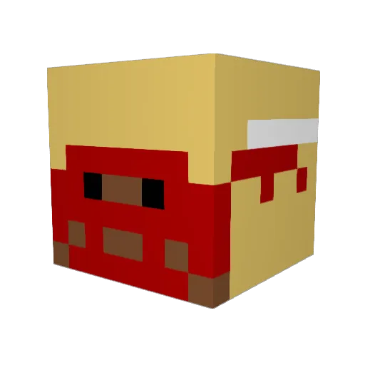 elitecool Minecraft avatar head, 3D render