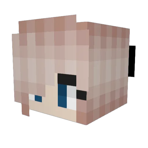 elizabeth59 Minecraft avatar head, 3D render