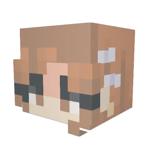 elizabeth629 Minecraft avatar head, 3D render