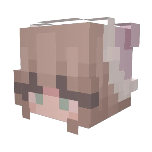 elizabethhhh Minecraft avatar head, 3D render