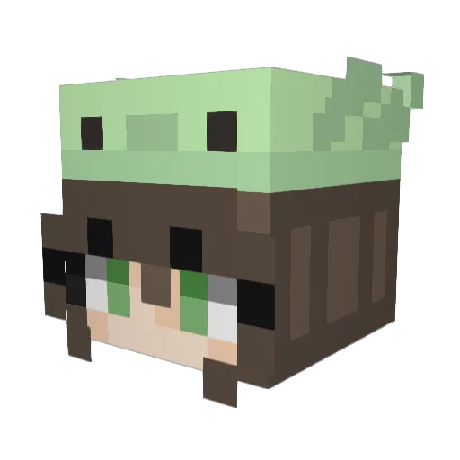elizagg Minecraft avatar head, 3D render