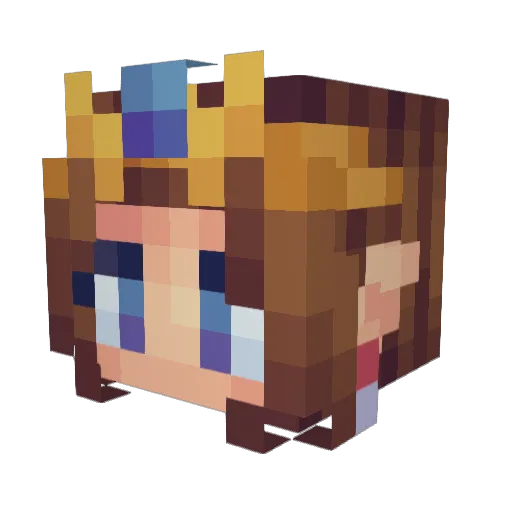 elizaisme Minecraft avatar head, 3D render