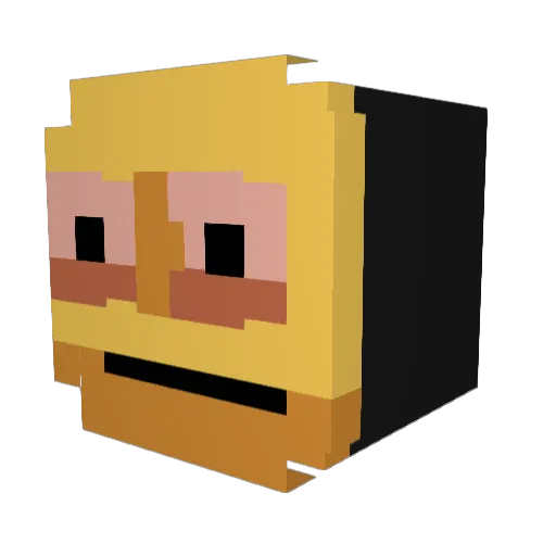 elizapc Minecraft avatar head, 3D render