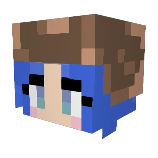 elizarosemaude Minecraft avatar head, 3D render