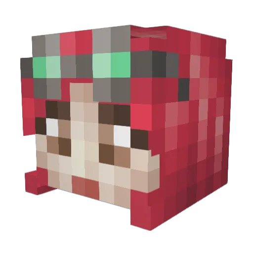 elizazile Minecraft avatar head, 3D render