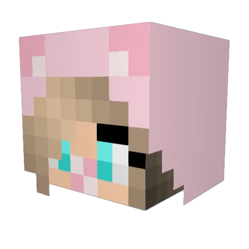 elizzabella Minecraft avatar head, 3D render