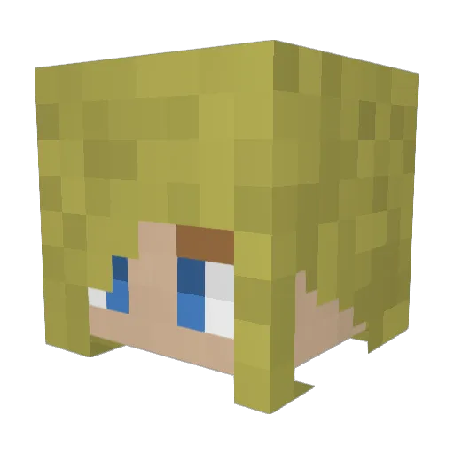 eljowolf Minecraft avatar head, 3D render