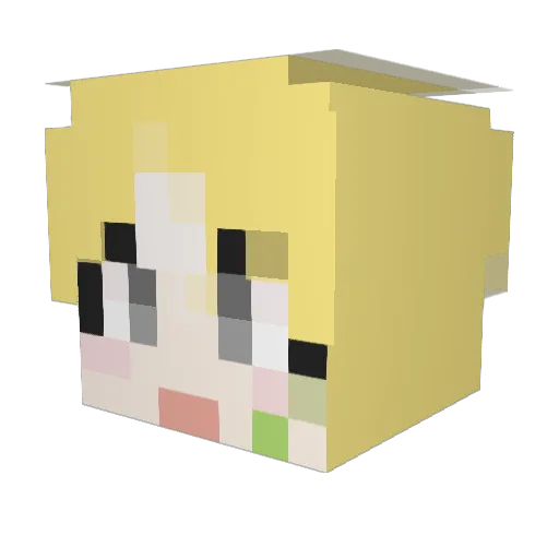 elk_1218 Minecraft avatar head, 3D render