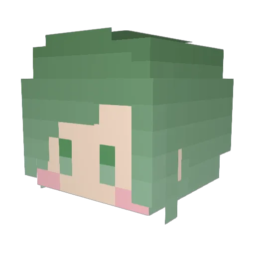elke_cheng Minecraft avatar head, 3D render