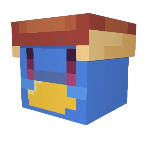 elkinsa Minecraft avatar head, 3D render
