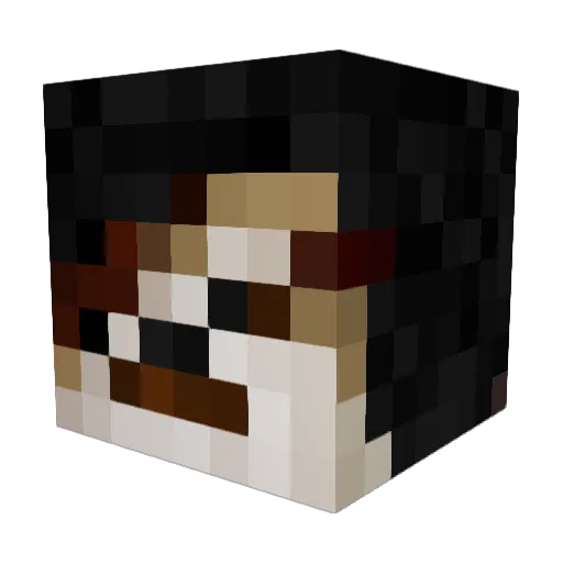 elkoil Minecraft avatar head, 3D render