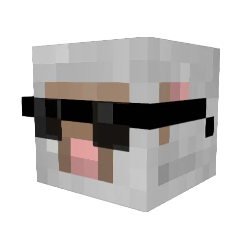 elkoy Minecraft avatar head, 3D render