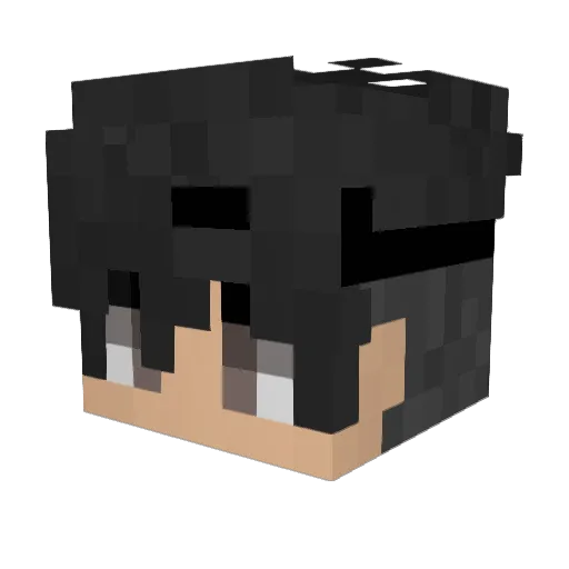elkrv Minecraft avatar head, 3D render
