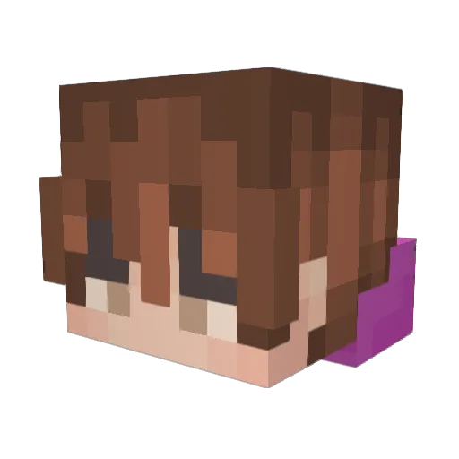 ella66_6 Minecraft avatar head, 3D render