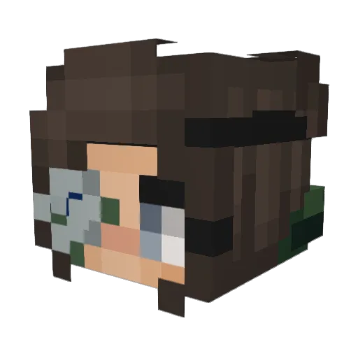 ellaPatella Minecraft avatar head, 3D render