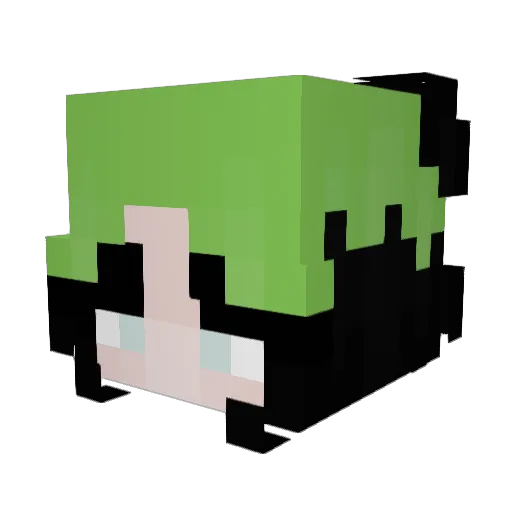 ellaaura Minecraft avatar head, 3D render