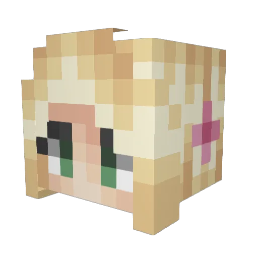 ellacaroline Minecraft avatar head, 3D render