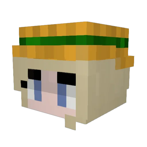 ellaccino Minecraft avatar head, 3D render