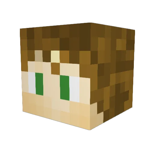 ellacrockerr Minecraft avatar head, 3D render
