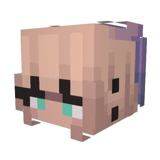 elladian Minecraft avatar head, 3D render