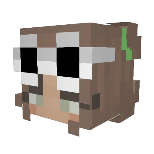 ellaggibbs Minecraft avatar head, 3D render