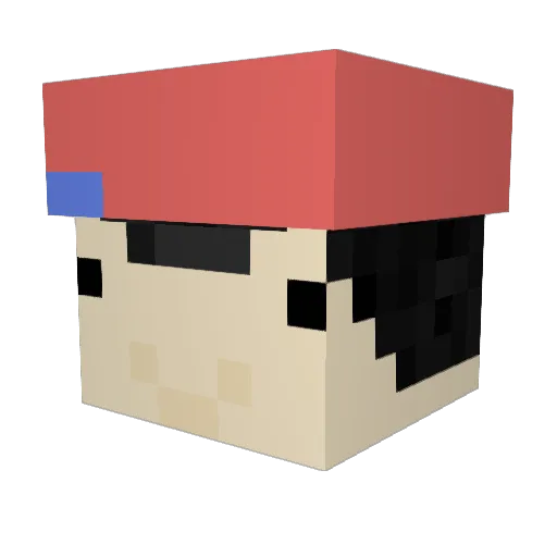 ellaiskool Minecraft avatar head, 3D render