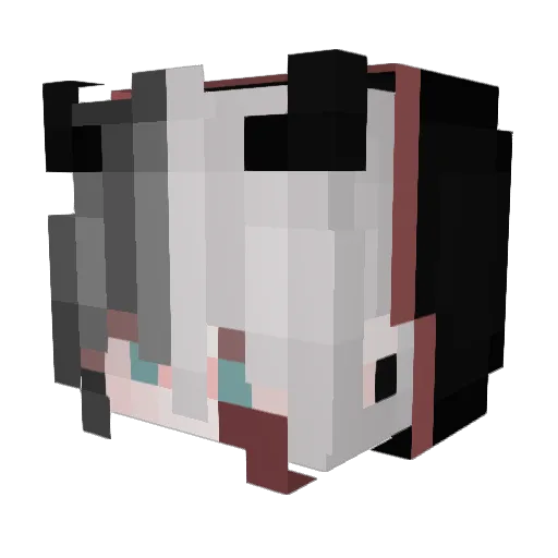 ellalilli Minecraft avatar head, 3D render