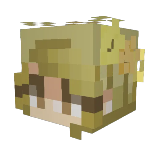 ellalle Minecraft avatar head, 3D render
