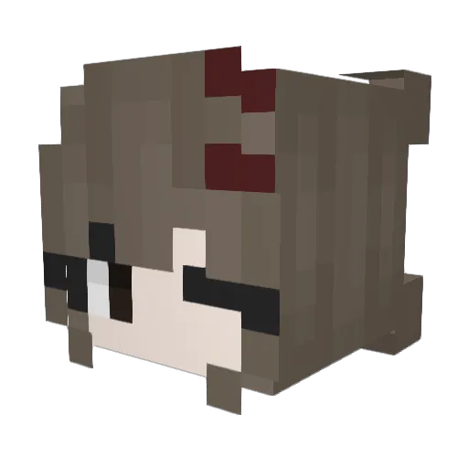 ellaluve Minecraft avatar head, 3D render