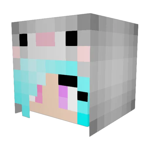 ellamyc Minecraft avatar head, 3D render