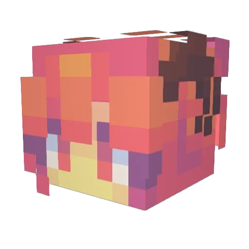 ellasvar Minecraft avatar head, 3D render