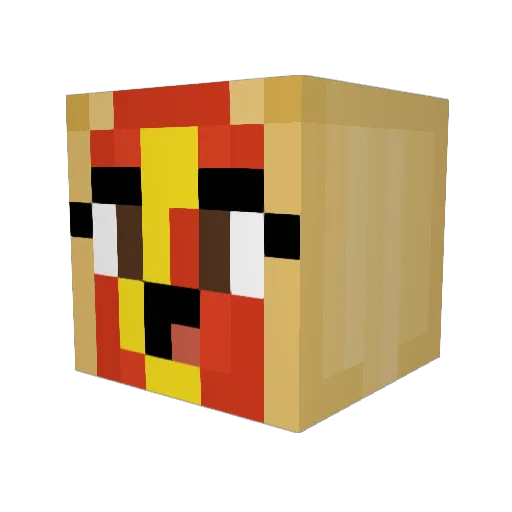ellauwuXD Minecraft avatar head, 3D render