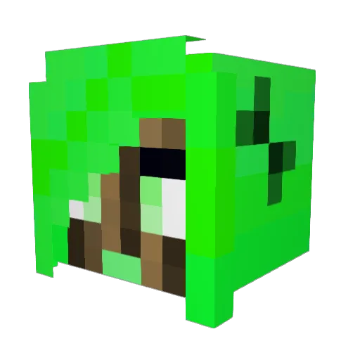 ellavictorious Minecraft avatar head, 3D render