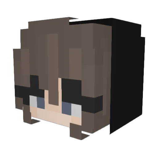 elle____________ Minecraft avatar head, 3D render