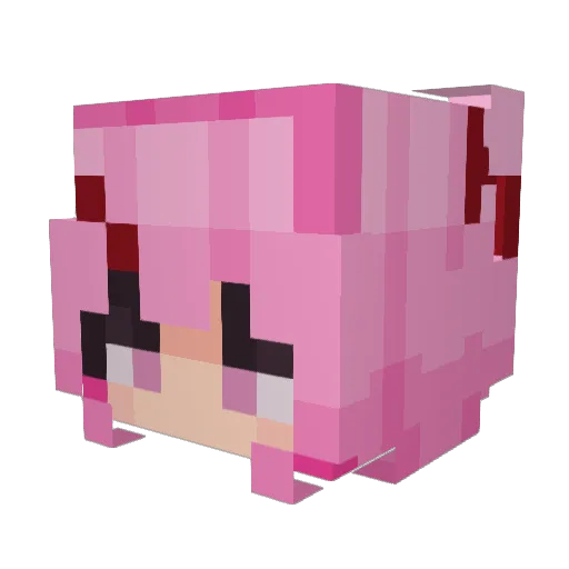 elleface Minecraft avatar head, 3D render