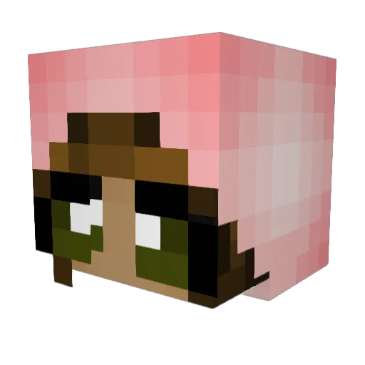 ellefelle Minecraft avatar head, 3D render