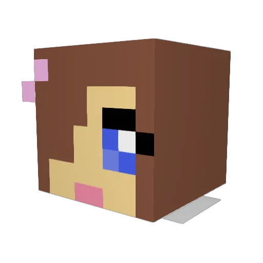 ellenbiscuit Minecraft avatar head, 3D render