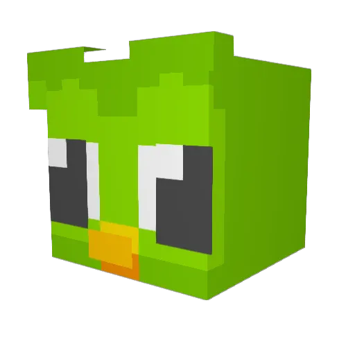 ellenelen Minecraft avatar head, 3D render