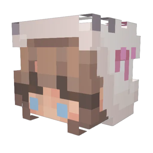 ellensic Minecraft avatar head, 3D render