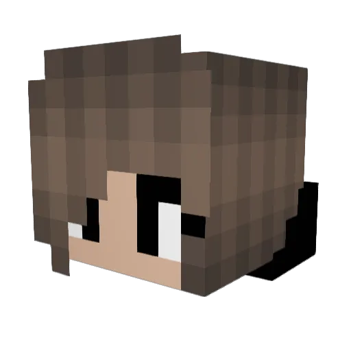 ellentheminer Minecraft avatar head, 3D render