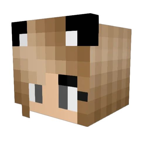 ellenyuan Minecraft avatar head, 3D render