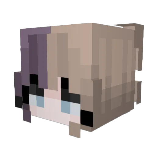 ellesx Minecraft avatar head, 3D render