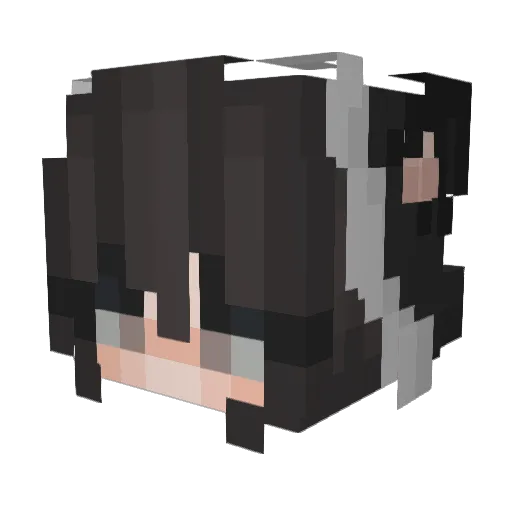 ellfa Minecraft avatar head, 3D render