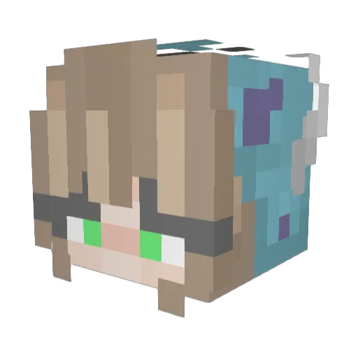 ellianaaa Minecraft avatar head, 3D render