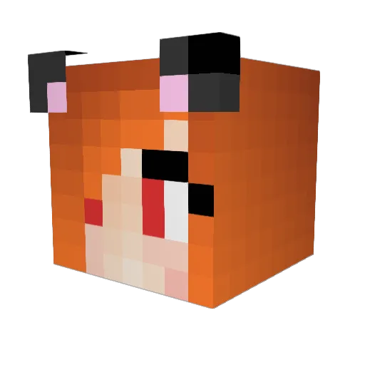 ellicecat Minecraft avatar head, 3D render
