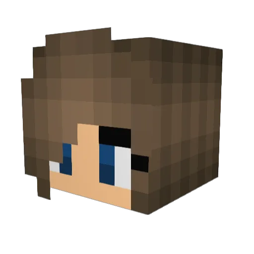 ellie06 Minecraft avatar head, 3D render