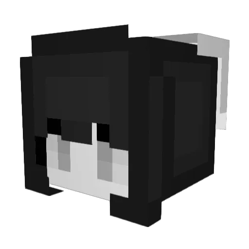 ellie1K Minecraft avatar head, 3D render