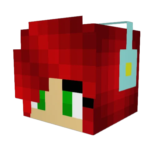 ellie557 Minecraft avatar head, 3D render